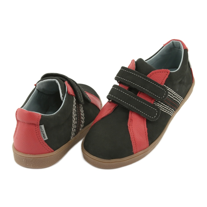 Mazurek 1235 Sapatos para meninos com velcro preto/vermelho 5 Mazurek 1235 Sapatos para meninos com velcro preto/vermelho 5
