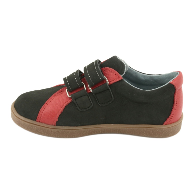 Mazurek 1235 Sapatos para meninos com velcro preto/vermelho 2 Mazurek 1235 Sapatos para meninos com velcro preto/vermelho 2