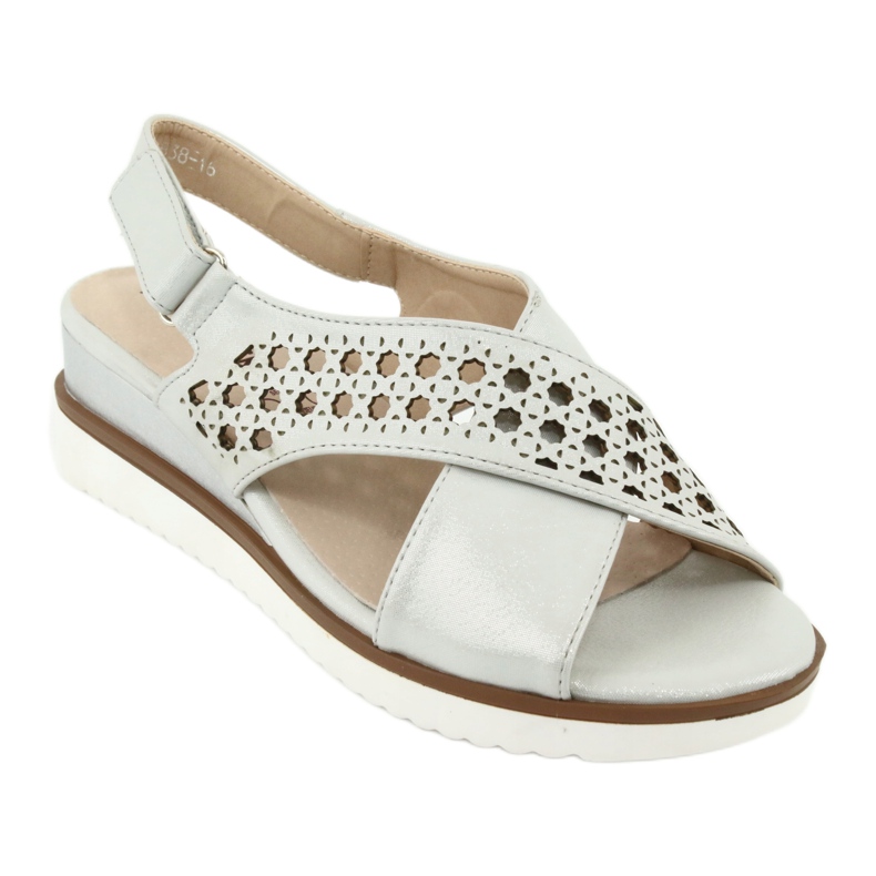 M.Daszyński Sandálias de prata em cunha Daszyński 1838 cinza 1 M.Daszyński Sandálias de prata em cunha Daszyński 1838 cinza 1