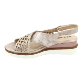 M.Daszyński Sandálias rosa metálicas Daszyński 1838 cinza 2