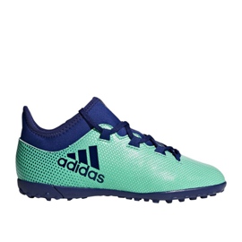 Chuteiras Adidas X Tango 17.3 Tf Jr CP9027 multicolorido azul 2