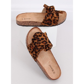Chinelos de cortiça com estampa de leopardo CK115P Leopard marrom 2