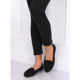 Mocassins femininos negros 9F127 Preto 1