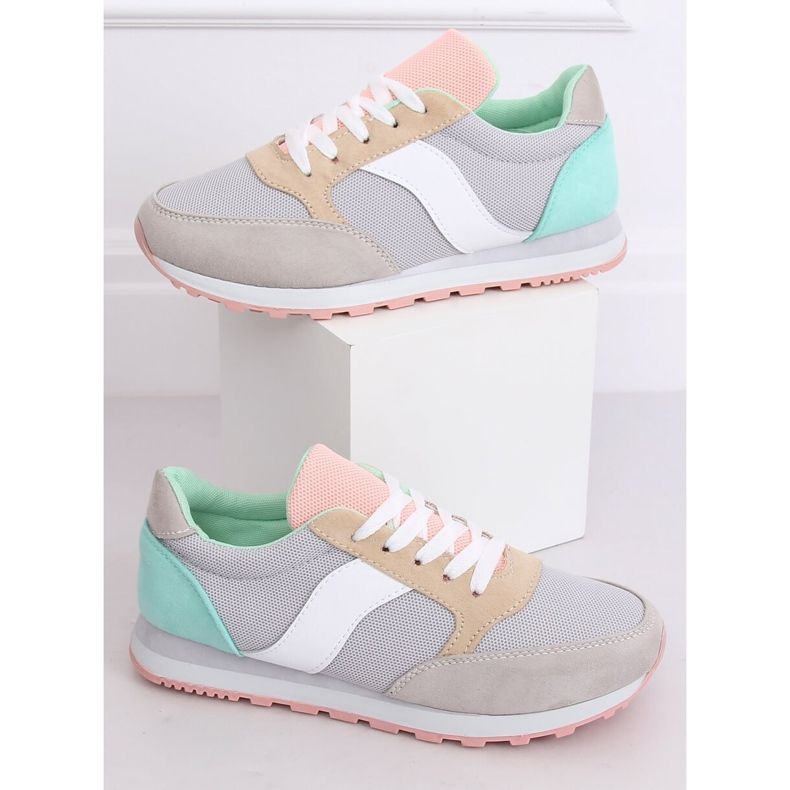 Tênis esportivos multicoloridos BL191P cinza 2