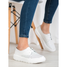 Goodin Sapatos de couro leves branco 2