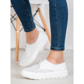 Goodin Sapatos de couro leves branco 1
