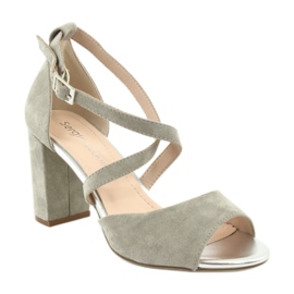 Sandálias gladiador cinza Sergio Leone SK865 2