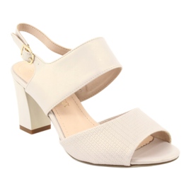 Sergio Leone Sandálias bege pérolas femininas SK778 no post 1