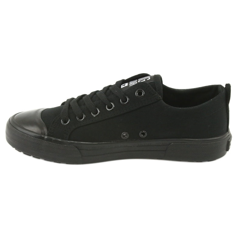 Big Star FF274A080 tênis negros femininos Black Sneakers preto 2