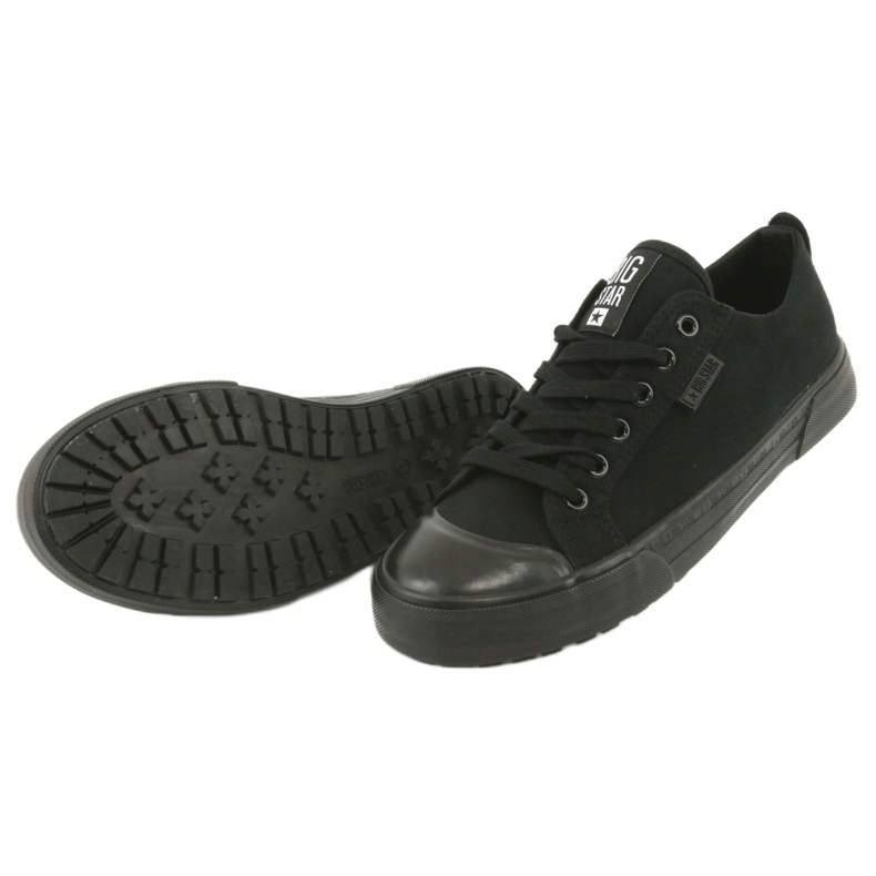 Big Star FF274A080 tênis negros femininos Black Sneakers preto 4