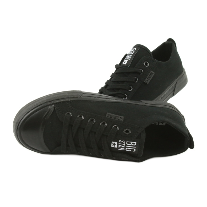 Big Star FF274A080 tênis negros femininos Black Sneakers preto 5