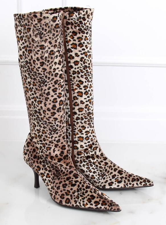 Botas de oncinha B36025-L01 pantera marrom 2