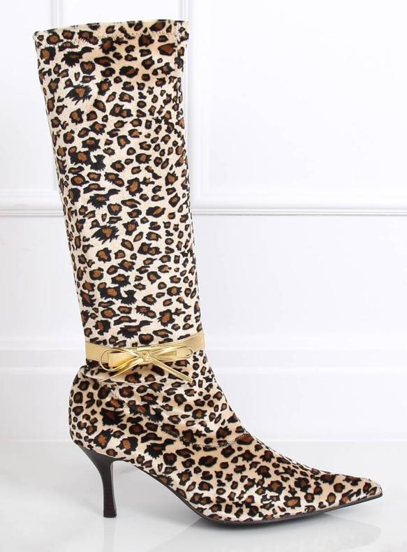 Botas de oncinha B36025-L02 pantera marrom 2