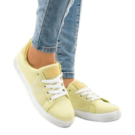 Tênis clássico feminino amarelo B845-26 1