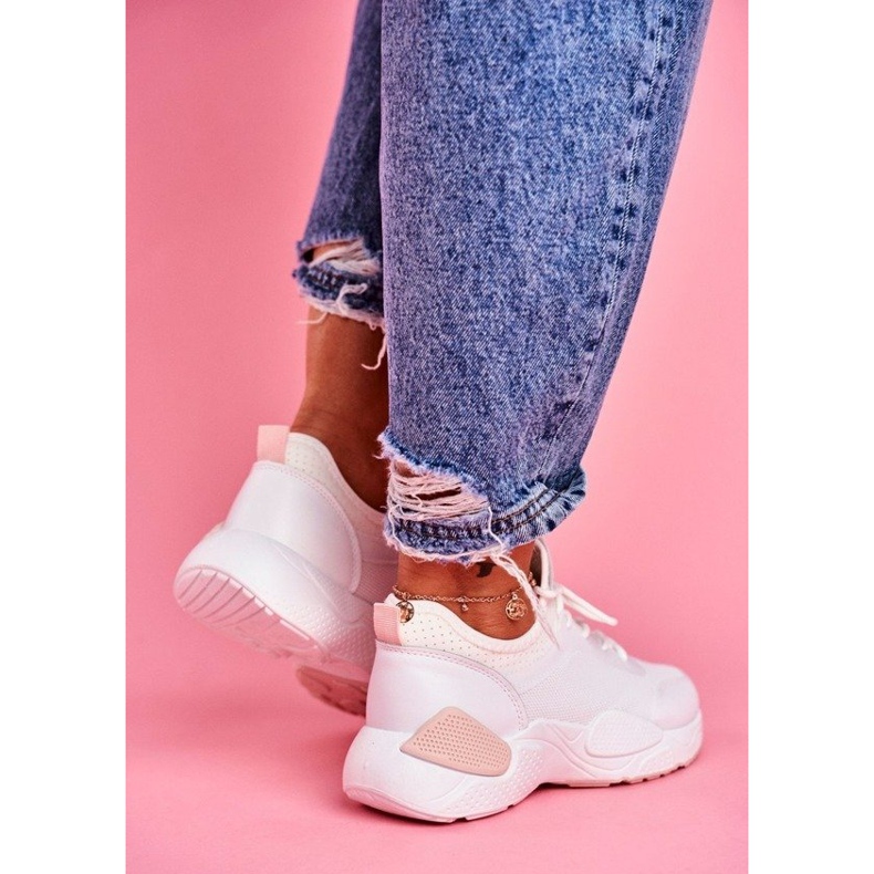 BUGO Calçados Esportivos Femininos Rosa e Branco Fellen 2