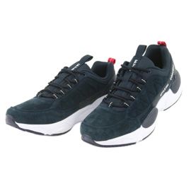 Tênis esportivos de camurça McKey MSP1464 azul marinho 3