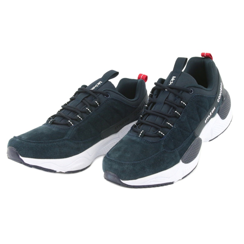 Tênis esportivos de camurça McKey MSP1464 azul marinho 3