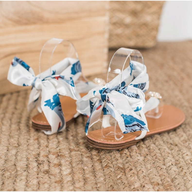 SHELOVET Sandálias Amarradas Com Abacaxi branco multicolorido 1