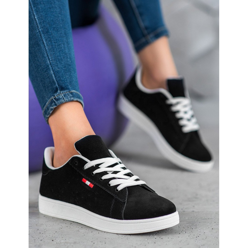 SHELOVET Calçados Confortáveis ​​de Couro Ecológico preto 1