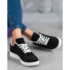 SHELOVET Calçados Confortáveis ​​de Couro Ecológico preto 2