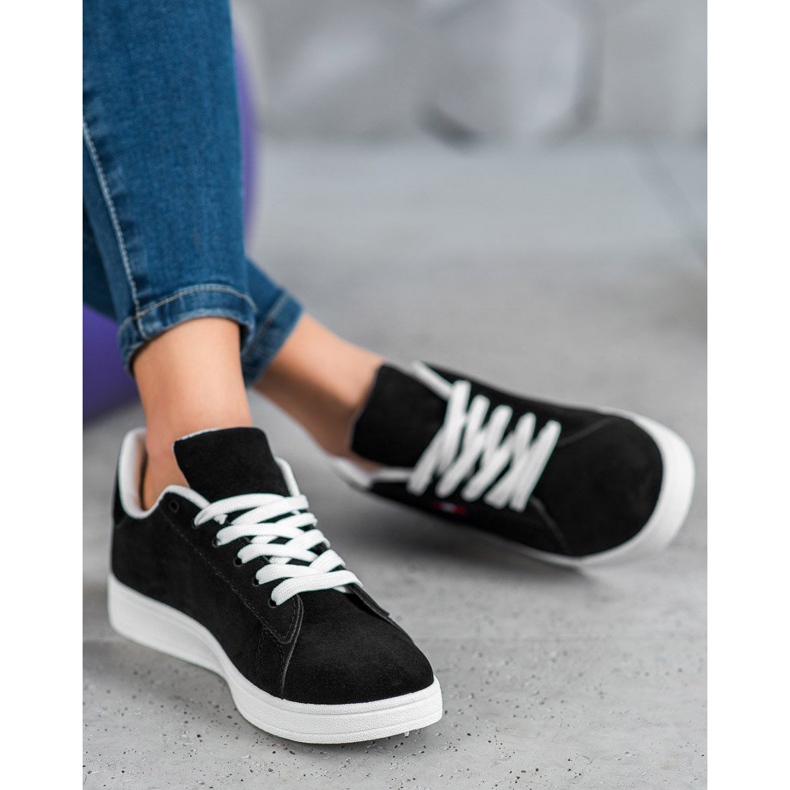 SHELOVET Calçados Confortáveis ​​de Couro Ecológico preto 2