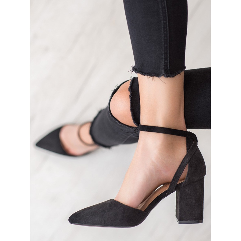 Seastar Bombas de camurça elegantes preto 1