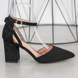 Seastar Bombas de camurça elegantes preto 2