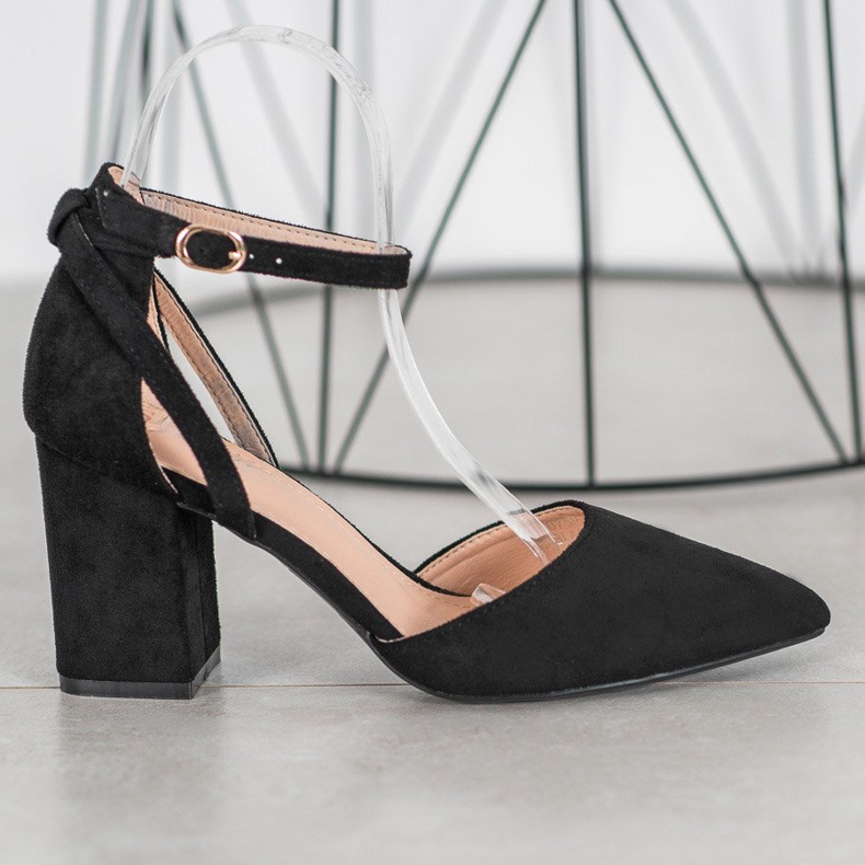 Seastar Bombas de camurça elegantes preto 2