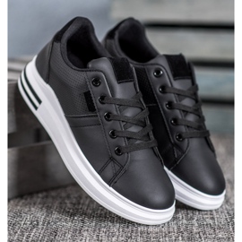 SHELOVET Calçados esportivos pretos elegantes 1