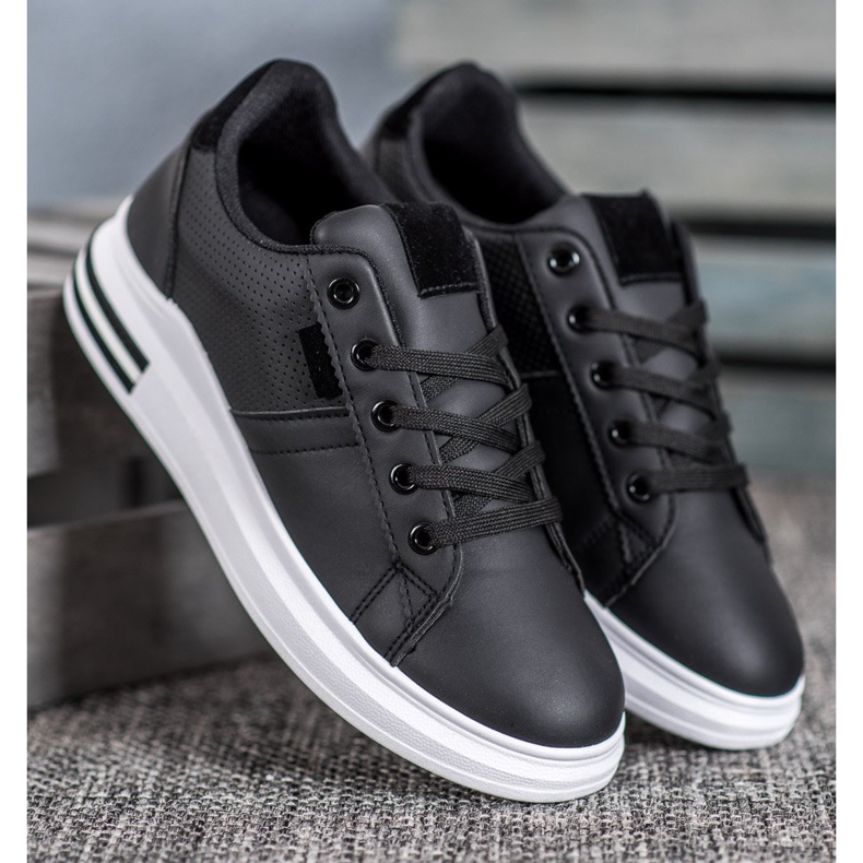 SHELOVET Calçados esportivos pretos elegantes 1