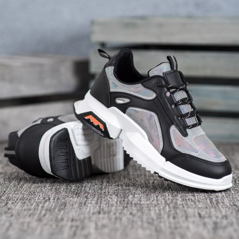 SHELOVET Tênis esportivos na plataforma preto multicolorido 1