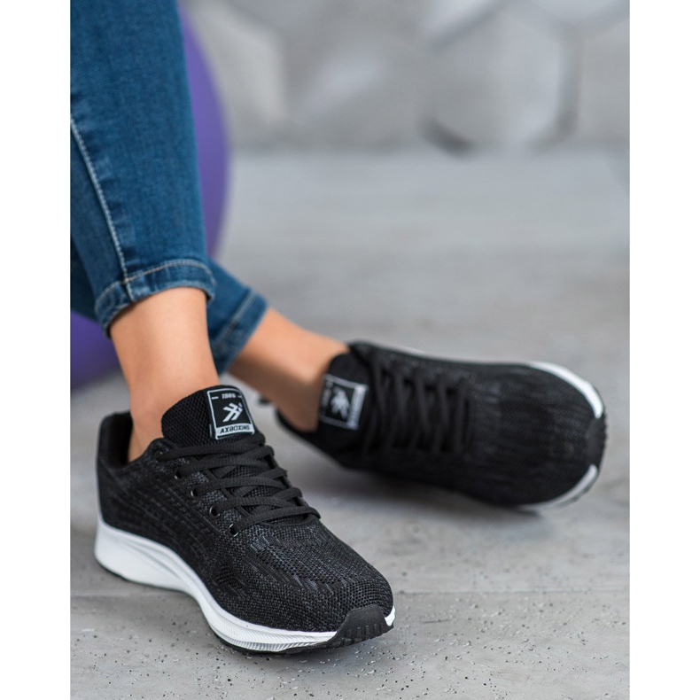 Ax Boxing Calçados esportivos confortáveis ​​a céu aberto preto 2