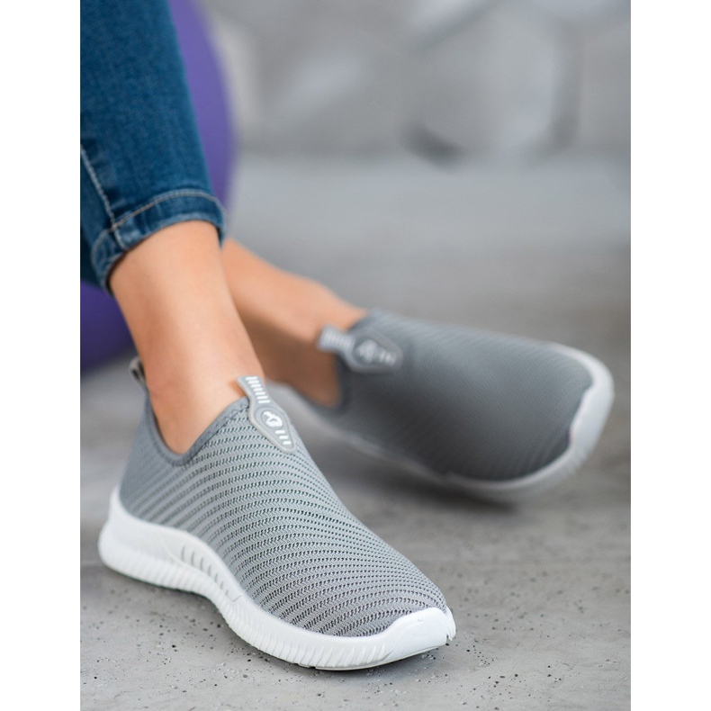 SHELOVET Calçados Esportivos Slip-on cinza 2