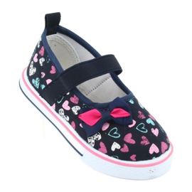 Atletico Inserção de couro do arco das bailarinas para o Atlético branco azul marinho azul rosa 1