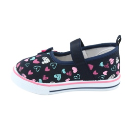 Atletico Inserção de couro do arco das bailarinas para o Atlético branco azul marinho azul rosa 2