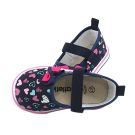 Atletico Inserção de couro do arco das bailarinas para o Atlético branco azul marinho azul rosa 6