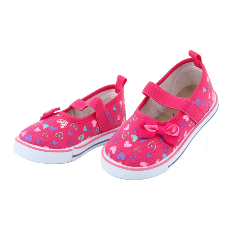 Atletico Inserção de couro do arco das bailarinas para o Atlético branco tolet rosa 3