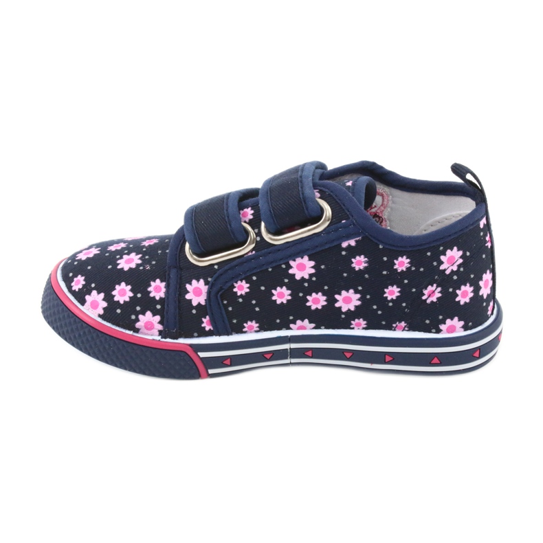 Atletico Tênis atlético margarida velcro azul marinho rosa 2