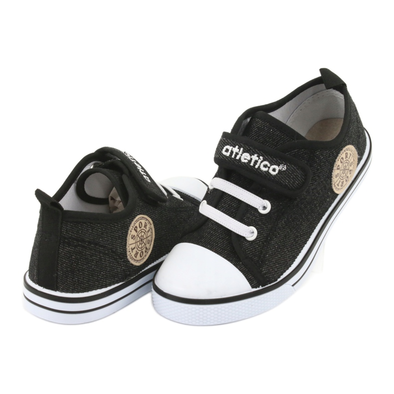 Atletico Tênis com inserção de couro Atlético BSM029 preto 4