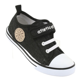 Atletico Tênis com inserção de couro Atlético BSM029 preto 1
