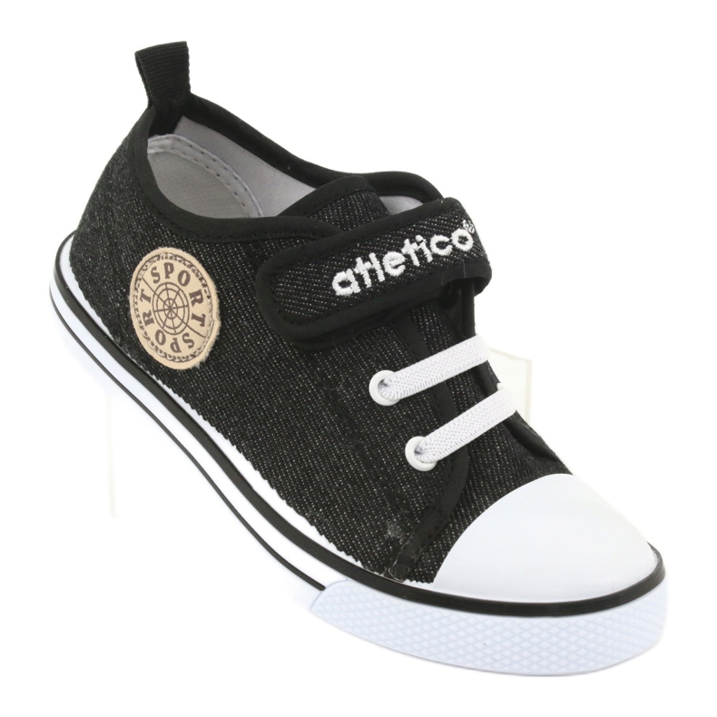 Atletico Tênis com inserção de couro Atlético BSM029 preto 1