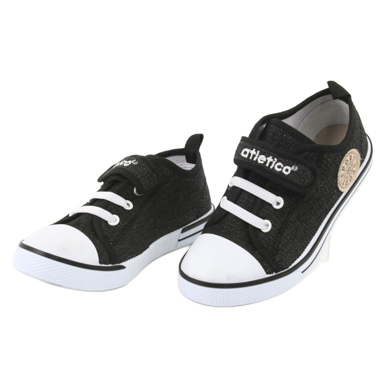 Atletico Tênis com inserção de couro Atlético BSM029 preto 3