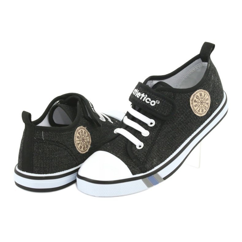 Atletico Tênis com inserção de couro Atlético BSM029 preto 4