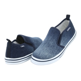 Tênis infantil ATLETICO BAM060 jeans slip-on azul 3