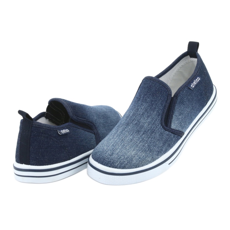 Tênis infantil ATLETICO BAM060 jeans slip-on azul 3