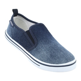 Tênis infantil ATLETICO BAM060 jeans slip-on azul 1
