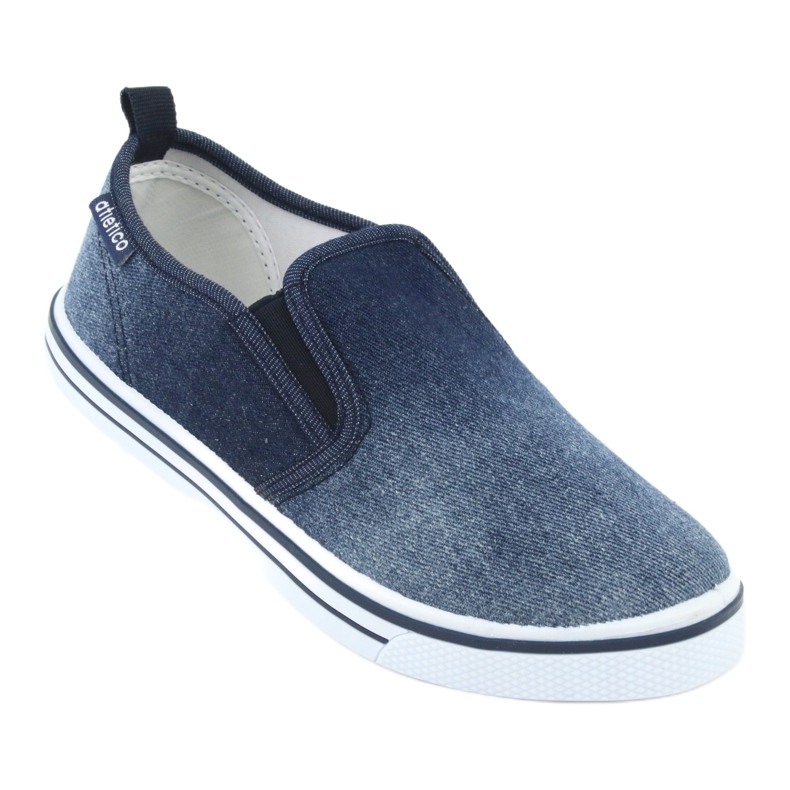 Tênis infantil ATLETICO BAM060 jeans slip-on azul 1
