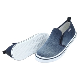 Tênis infantil ATLETICO BAM060 jeans slip-on azul 4