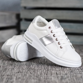 SHELOVET Calçados esportivos de amarrar branco 2