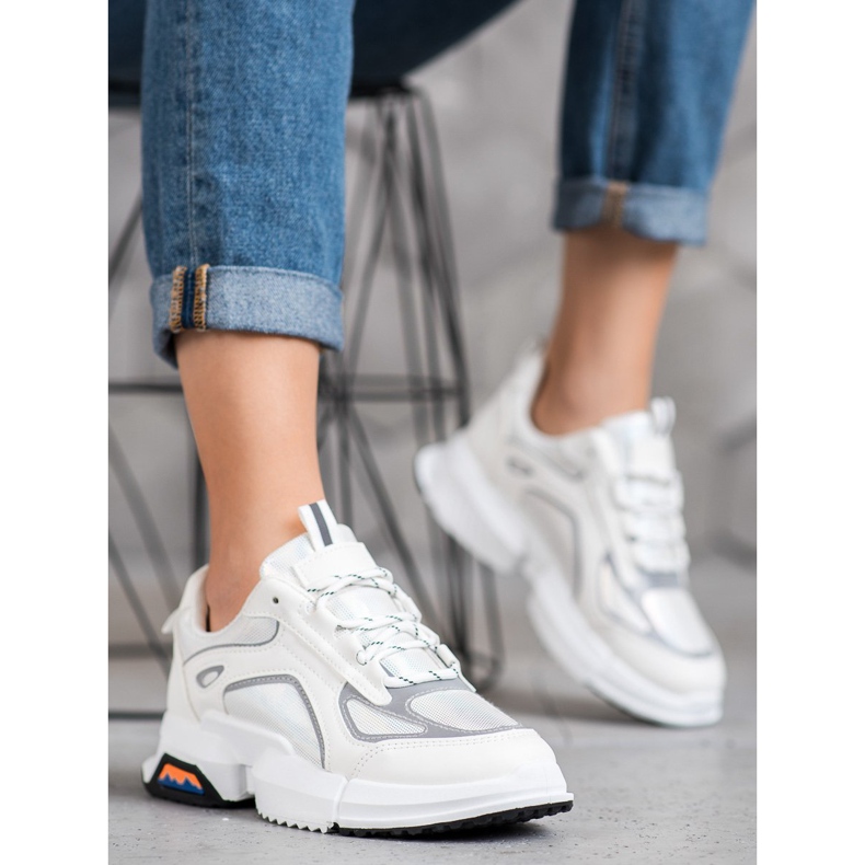 SHELOVET Tênis esportivos na plataforma branco multicolorido 1